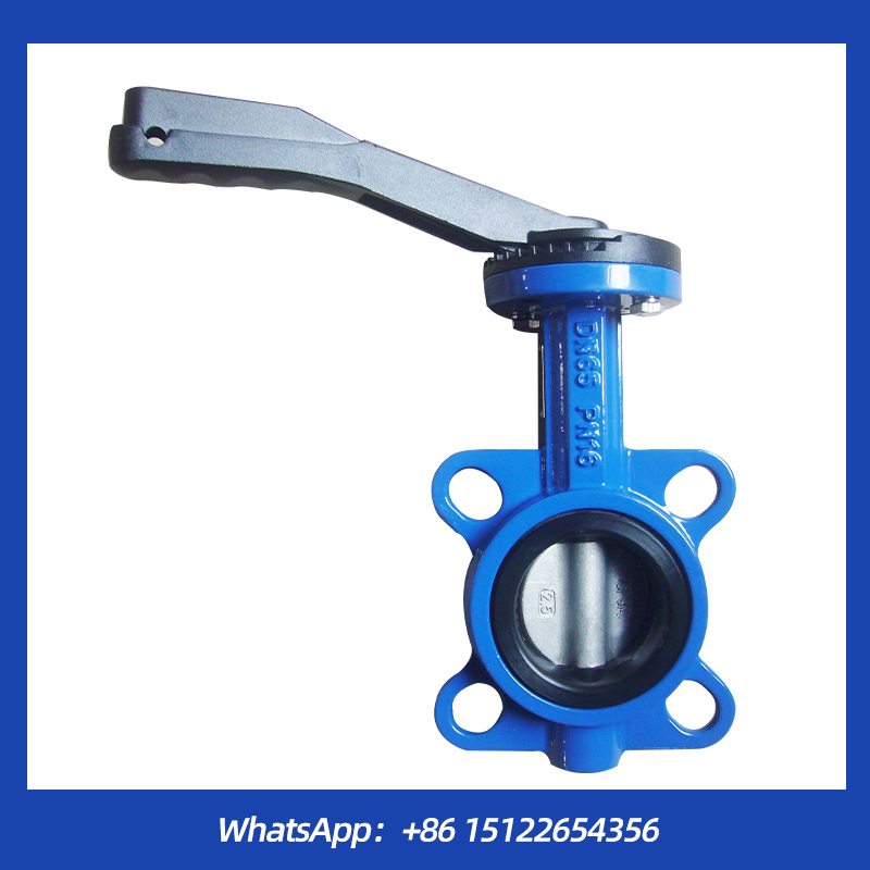 PN16 Wafer type DI Butterfly valve with manual Aluminum hand bar