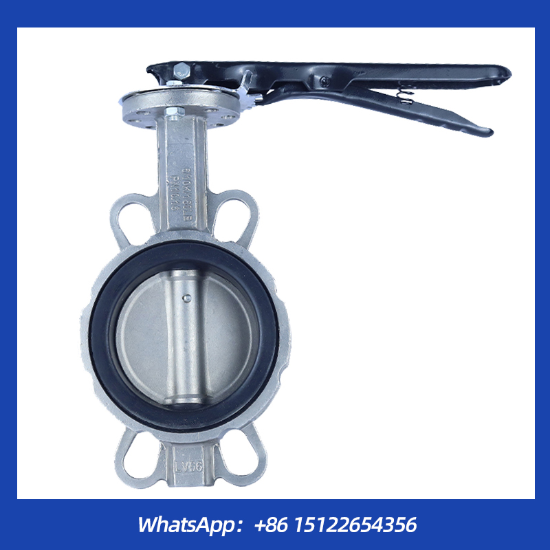 Wafer type Butterfly valves with stainless steel body and resilient seal